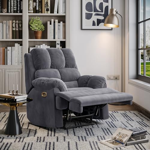 Image of Wakefit Recliner | 3 Year Warranty | Recliner Sofa 1 Seater, XpertGRID Technology, Designed for Supreme Comfort & Relaxation, Easy DIY Assembly, 145 kg Weight Capacity, Electic Virelia (Space Grey)