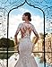 Women's Mermaid Wedding Dresses for Bride 2026 Lace Appliques Beach Boho Bridal Gowns with Sleeve US8