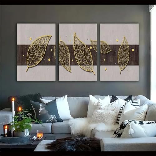 Broderie diamant kit complet triptyque de qualité supérieure 60x90cm motif F-8748