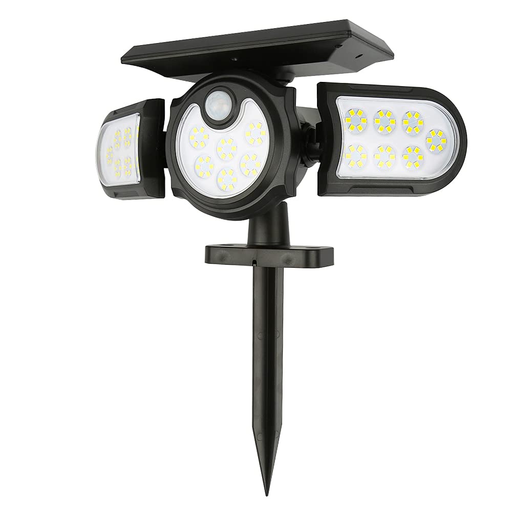 XUMU Solar Lights Outdoor, LED Motion Sensor Lights with Remote Control 3 Modes Security Solar Flood Lights Outdoor 120° Wide Angle
