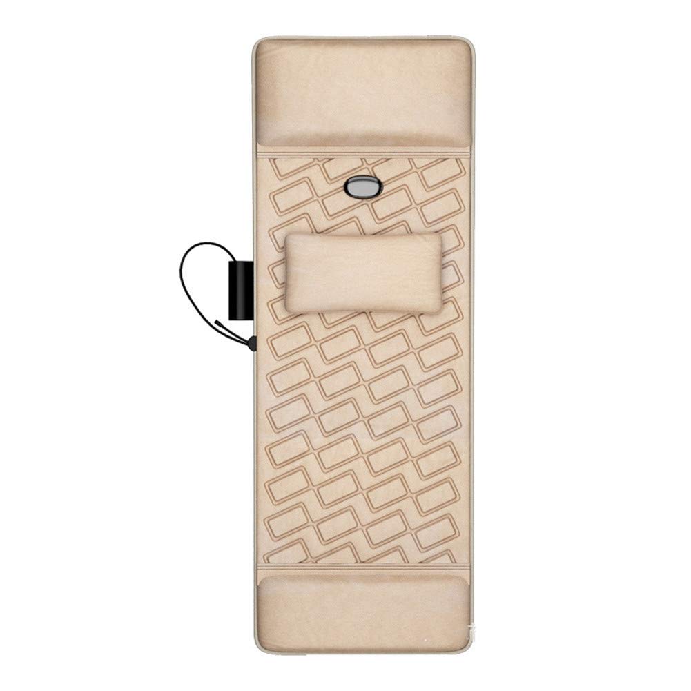 Cojín de silla de masaje con calefacción de cuerpo completo,Almohadilla de colchón de masaje vibratorio de amasamiento profundo,Estera de masaje de cuerpo completo para aliviar el dolor de cuello, esp