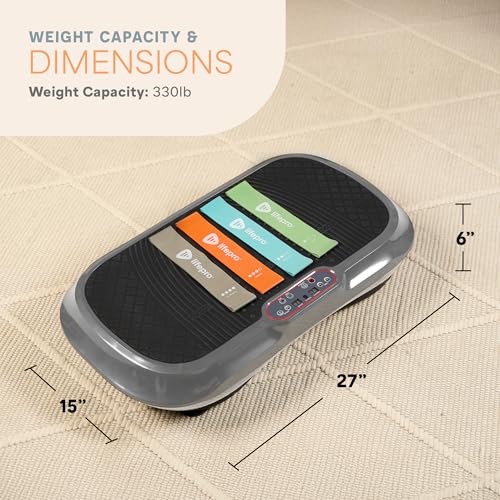 Image of Lifepro Waver Vibration Plate Exercise Machine - High-Intensity Vibration Plate for Lymphatic Drainage - Full-Body Workout Vibrating Platform with Loop Bands - Fitness Equipment for Strength & Toning