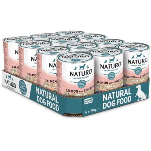 SOLD By Pearls Trading Naturo Adult Dog Grain & Gluten Free Salmon with Chicken in a Herb Jelly 12pk