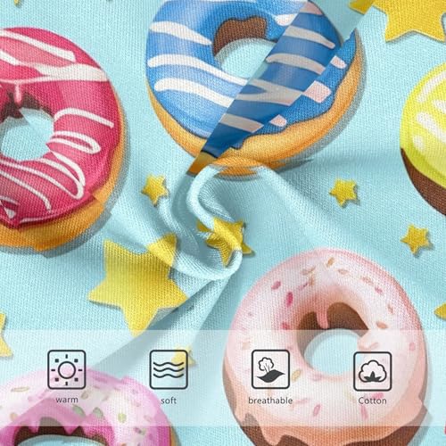 Pattern Girls Underwear Toddler 2t Cotton Panties for Girl Colorful Donuts Stars Light Blue Briefs Girls Undies3