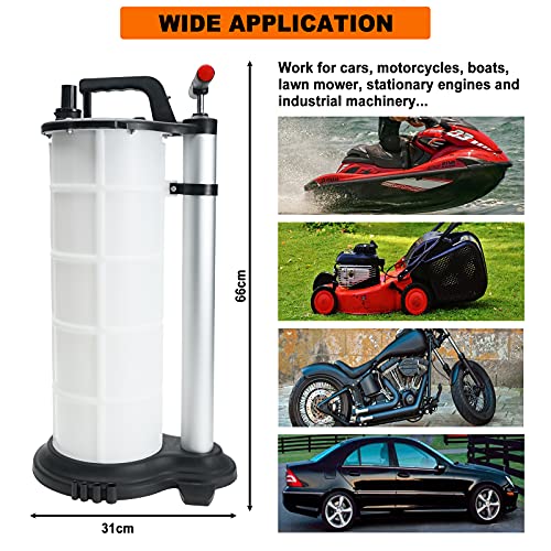 Kuntec 9L Oil Fluid Extractor Changer Manual Vacuum Oil Extractor Pump For Automobile Fluids Vacuum Evacuation #TOP4