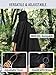 SaphiRose Hooded Rain Poncho Waterproof Raincoat Jacket for Men Women Adults (Black)
