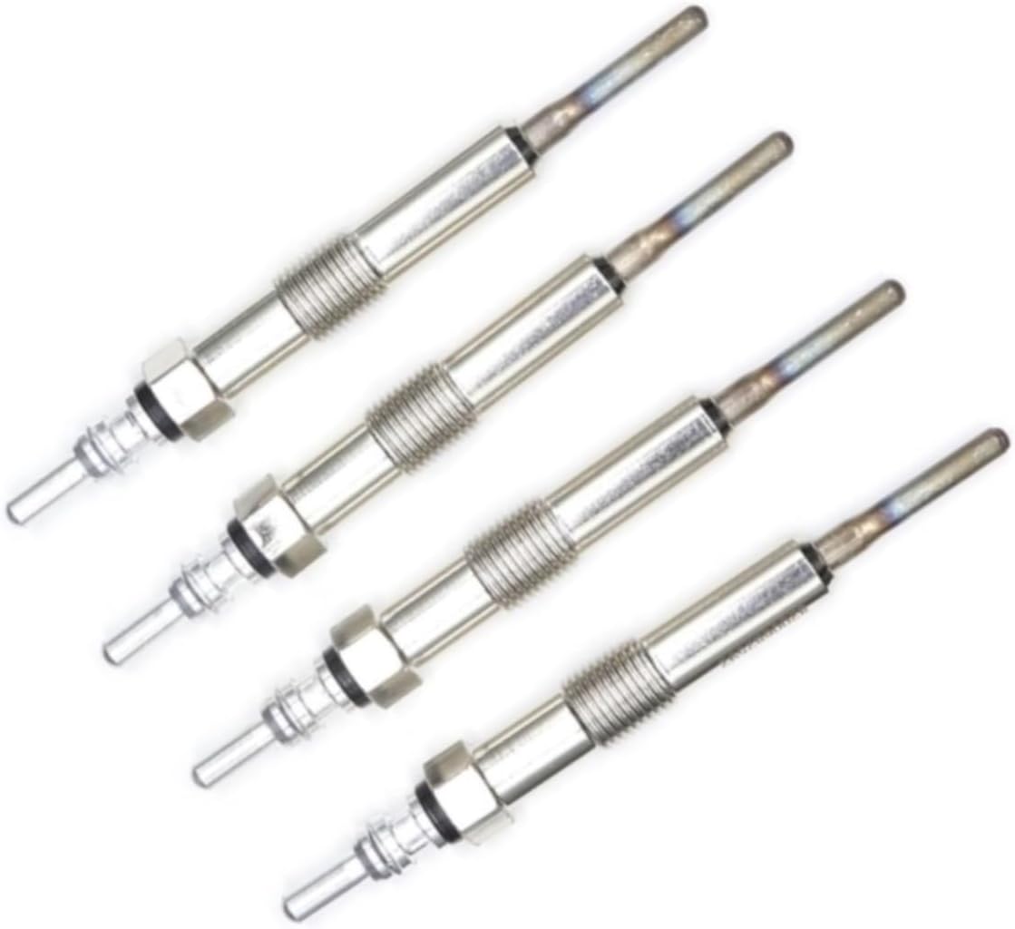 Automotive Glow Plug Compatible with Nissan For NV200 For Evalia 2010-2022 For Qashqai J10 NJ10 2010-2013 1106500Q0E 1106500Q0S 4PCS Diesel Glow Plugs Replacement
