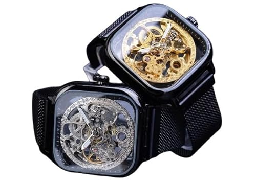 Forsining Golden Men ���������r���v �X�N�G�A �X�P���g�� ���b�V�� �X�`�[���o���h �@�B���r�W�l�X���v Relogio Masculino Erkek Kol Saati, �u���b�N///�z���C�g, �X�g���b�v