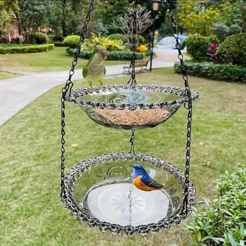 2tierhangingbirdbathplasticbirdfeederbirdbathbowlbirdwaterfeederhangingbirdbathsforoutdoorsbirddrinkingtraywithhookandchainforbackyardpatiogardendecor Urban Country Home Decor 2 tier hanging bird bath plastic bird feeder birdbath bowl bird water feeder hanging bird baths for outdoors bird drinking tray with hook and chain for backyard patio garden decor urban country home decor