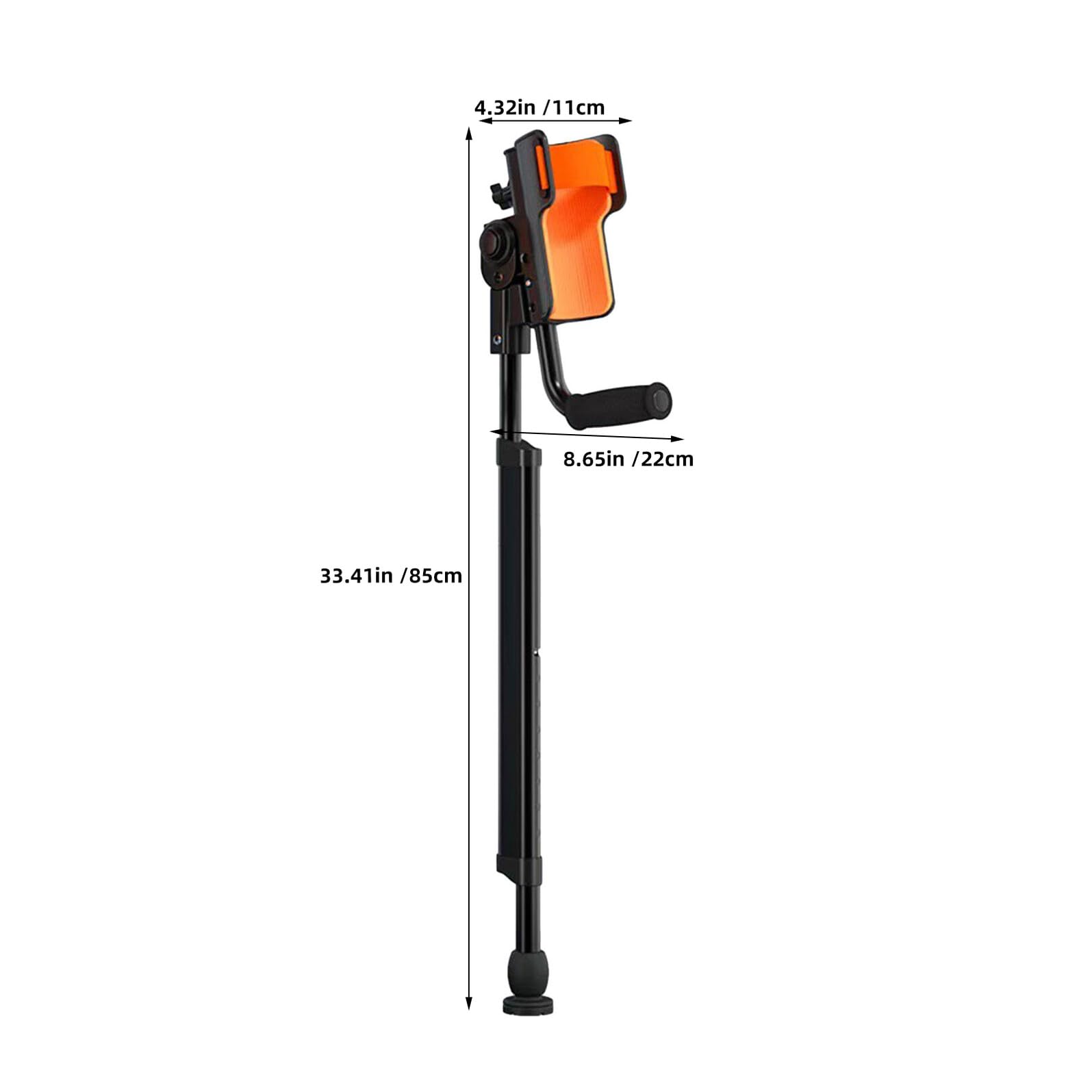 Stampelle Pieghevoli per Adulti con Supporto Avambraccio Ergonomico in Lega di Alluminio Regolabili a 3 Angoli Leggere e Adatte per Uso Outdoor e Viaggio
