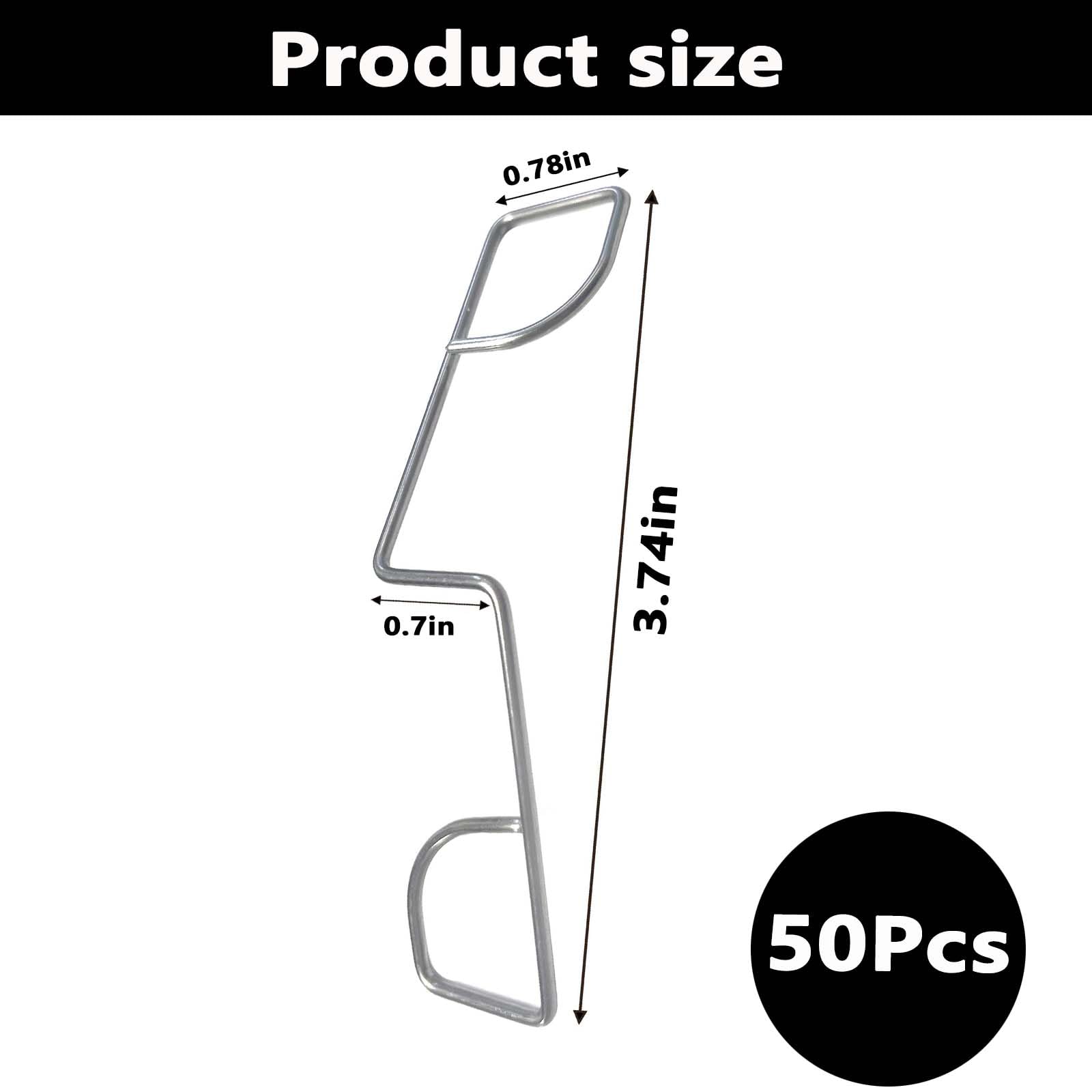 50 Pcs Fence Panel Clips, Stainless Steel Fence Wedges Grips, Garden Fence Clamps to Stop Rattling & Banging, Wind Protector Mounting Clips for Outdoor Panels — view 2