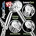 AquaCare High Pressure 8-mode Handheld Shower Head - Anti-clog Nozzles, Built-in Power Wash to Clean Tub, Tile & Pets, Extra Long 6 ft. Stainless Steel Hose, Wall & Overhead Brackets