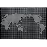 カッターマット A1サイズ 620x900x2mm 大判 三層構造 両面使用可能 ブラック/ライトグレー 1cmグリッド付 デスクマット マルチクラフト CMGB-1