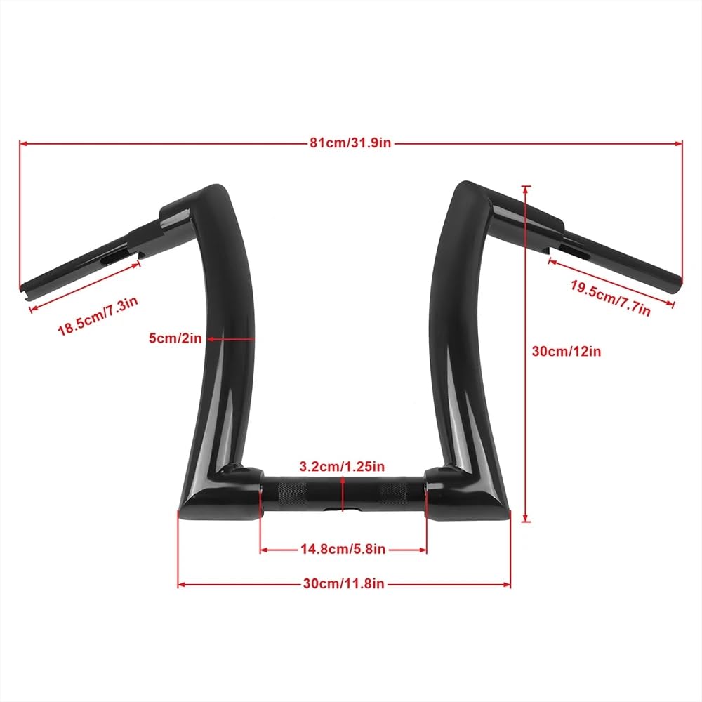 Do Dyna Do Softail Do Sportster 48 883 1200 1340 XL883 '93 | Do kierownic Glide 12"14"16".(16 black 1inch)