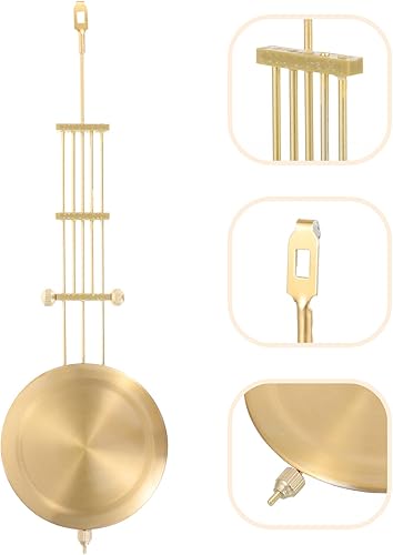 Miniatura 3 de Hemoton Reloj de pared vintage, reloj de abuelo, reloj retro, reloj de bricolaje, reemplazo de péndulo, conveniente reloj de péndulo, pieza de