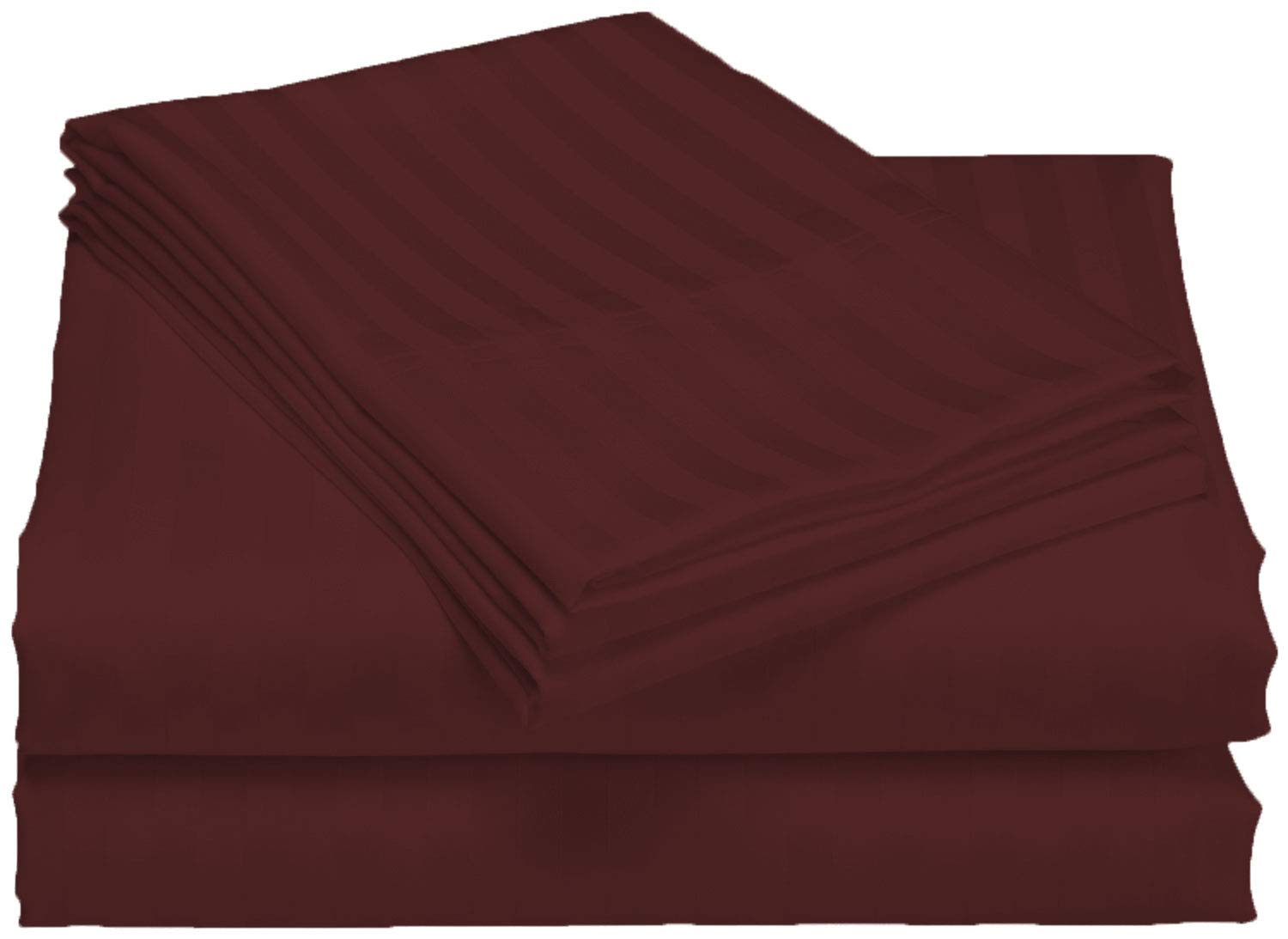 Drap plat coton égyptien 600 fils lit double grand confort et linge de lit respirant couleur vin