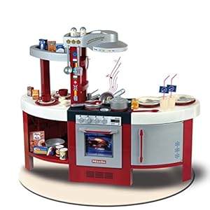 Theo Klein 9155 Miele Gourmet International Keukenkeuken, inclusief kookplaat met batterij-aangedreven geluidsmodule, oven, vaatwasmachine en nog veel meer, afmetingen: 120 cm x 43 cm x 95 cm