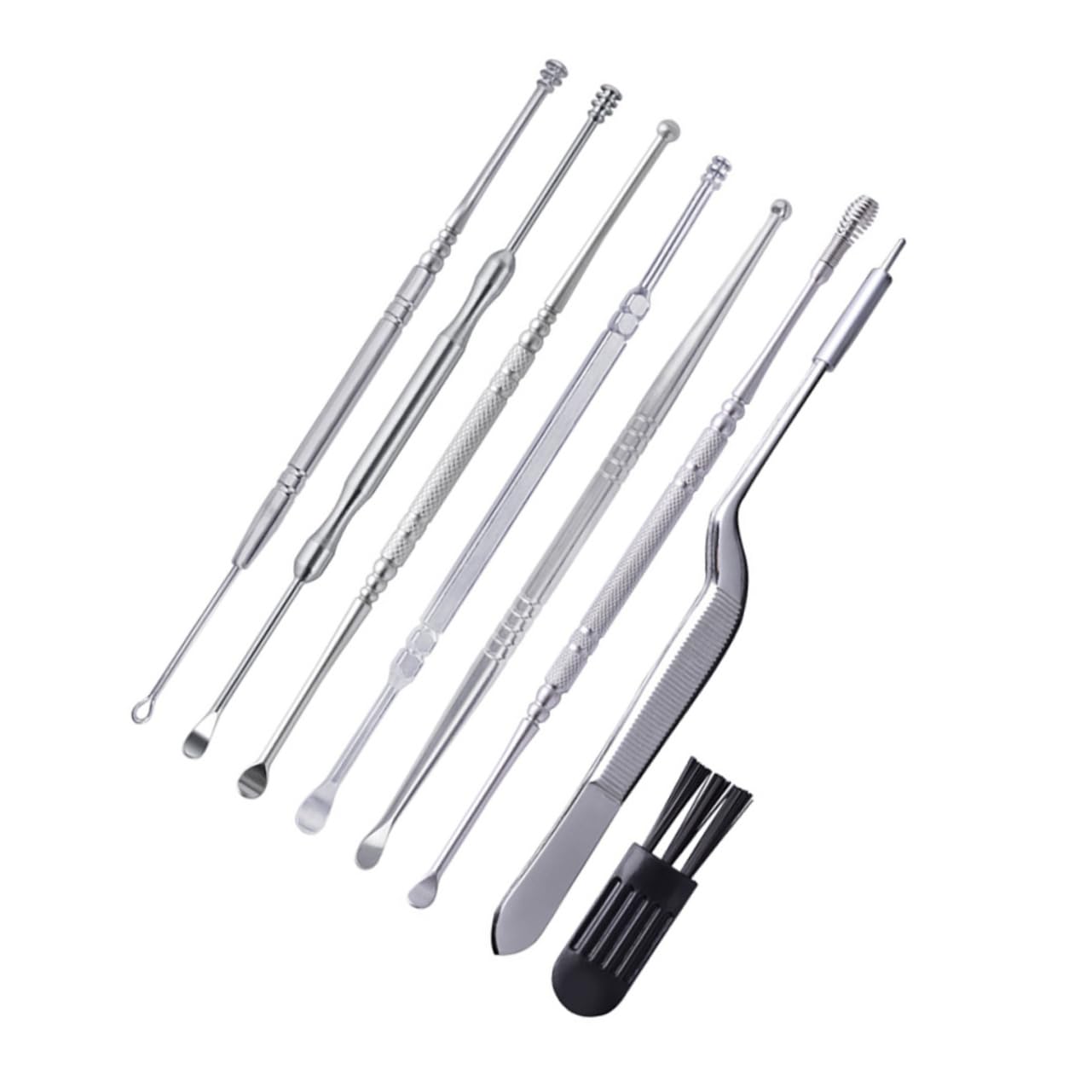 Anneome 7-in-1 Ear Set Remover Skidproof Handles Rustproof Stainless Steel for Home Travel