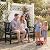 ATMELT Outdoor Bench, 2-Person Outdoor Benches Weatherproof with 560 lbs Weight Capacity, Low Maintenance, Garden Bench for Patio, Park, Porch, Backyard, Balcony and School (Black)