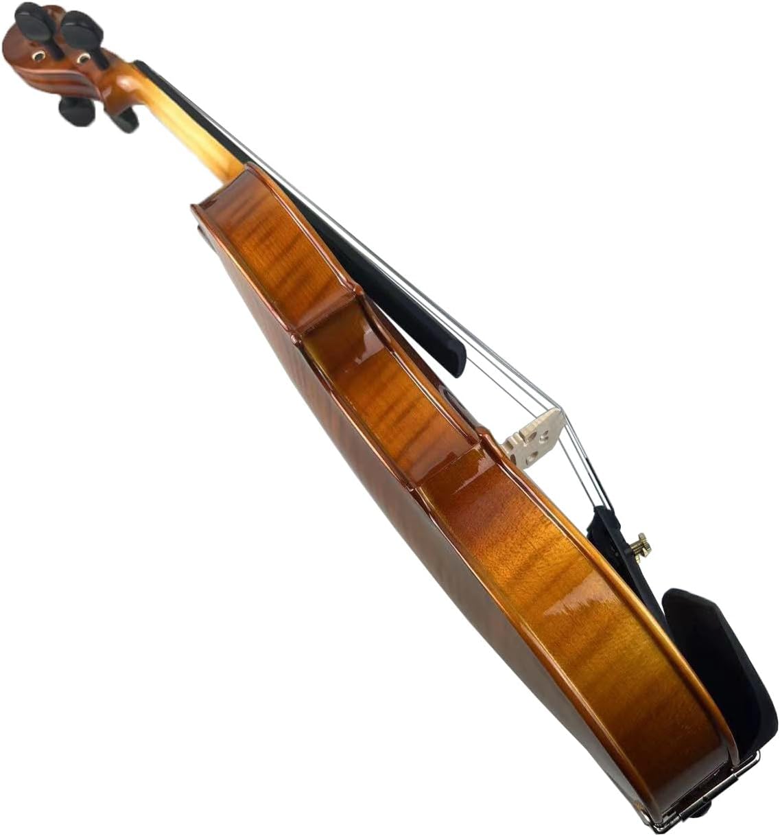4/4 Full Size Violin for Beginners, Adults & Students - Solid Wood Acoustic Violin Outfit Set with Hard Case, Bow, Rosin, Shoulder Rest (model: A)