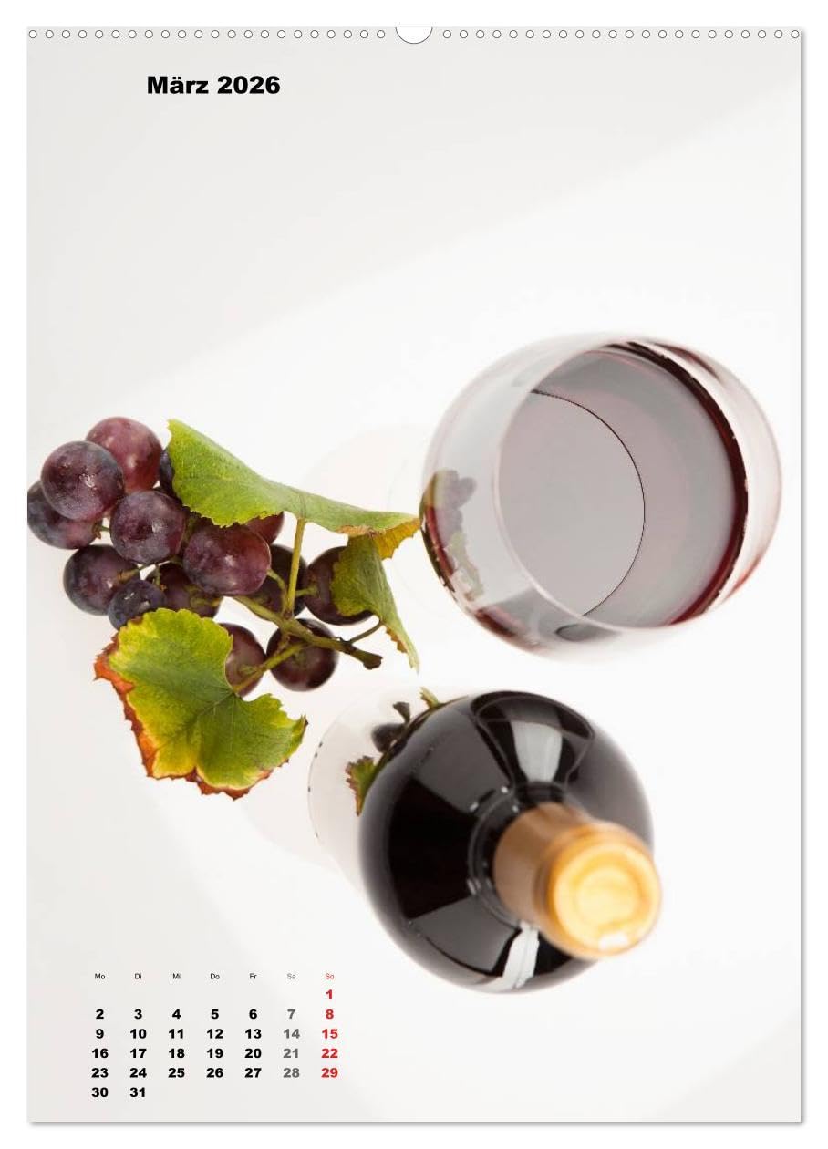 WeinTrauben 2026 (hochwertiger Premium Wandkalender 2026 DIN A2 hoch), Kunstdruck in Hochglanz: Wein und Weintrauben (CALVENDO Lifestyle)