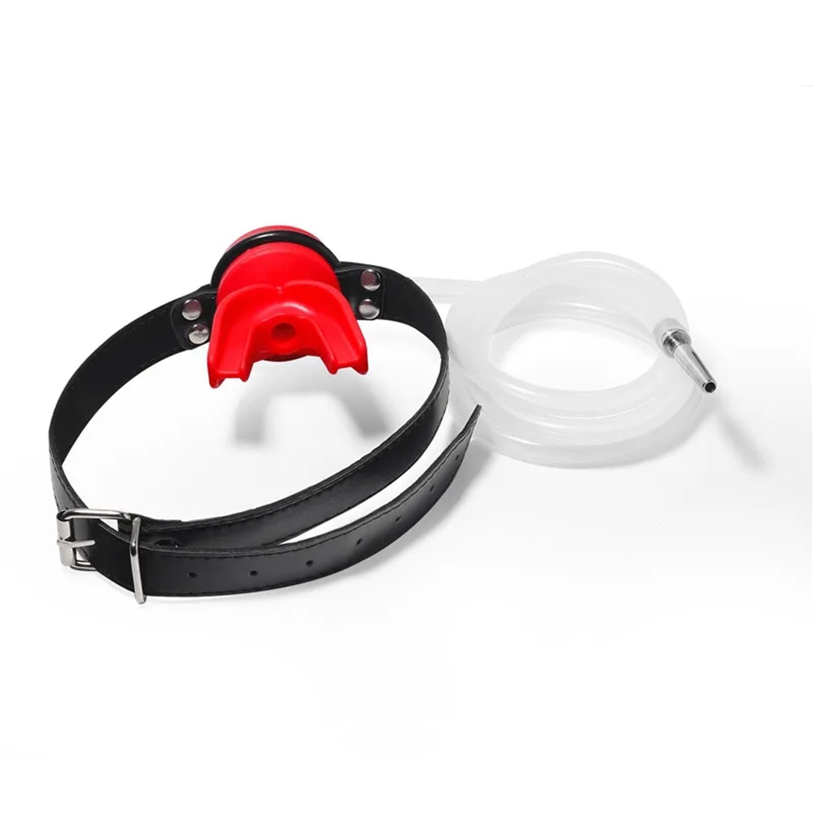 SM Bocca Plug Gag Maschera in Pelle con Dilatatore Pene Plug Piss Imbuto Bondage Sesso Orale Bocca Gag BDSM Giocattoli Erotici Sessuali for Donne Uomini Coppie(Schwarz)