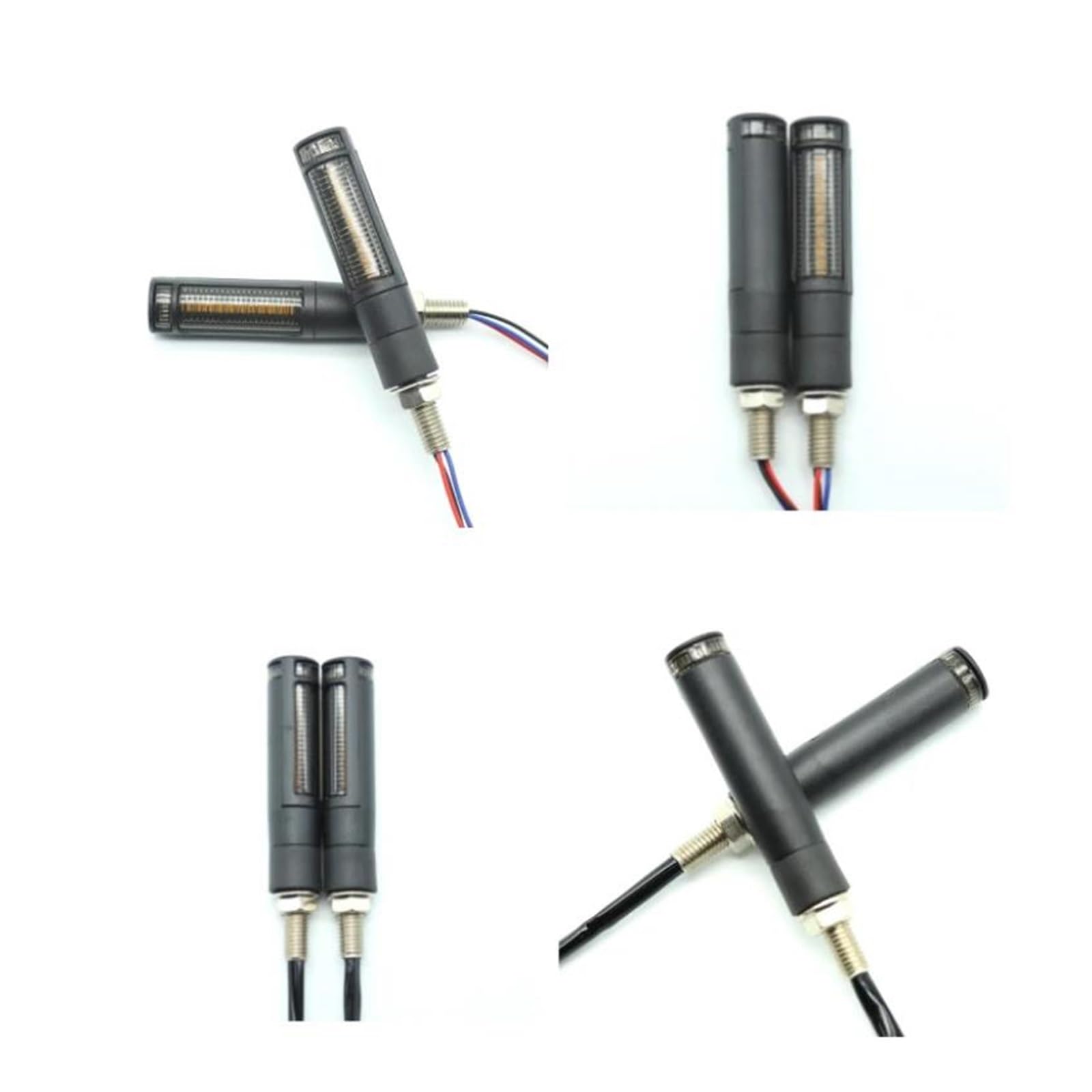 Per Yamaha Per Scooter Niu Luce Freno A Flusso Cilindrico LED Modifica Indicatore Di Direzione 12V Adatto indicatori moto(White-4pcs)