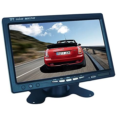Buyee 7 inch Rearview Car LCD Monitor, Portable 7" TFT LCD Digital with HD Full Color Wide Screen for Car Rear View Backup Camera Cover