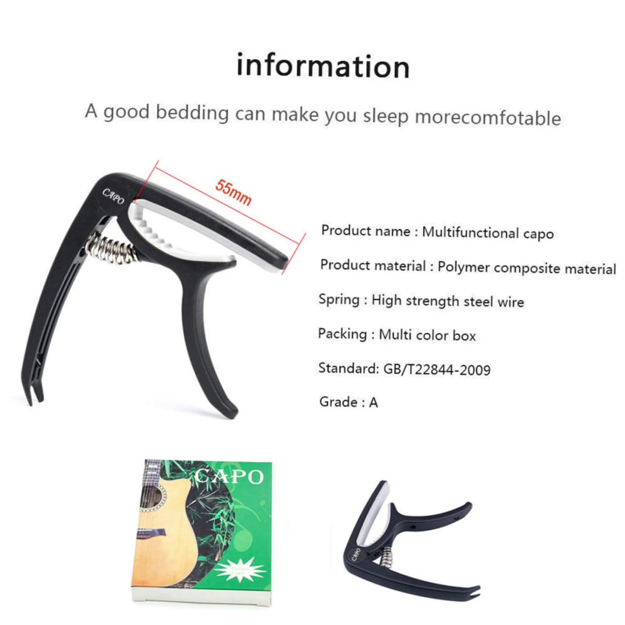 ibasenice 3piezas Kit De Accesorios Para Guitarra Cejuela y De Cambio De Cuerdas Enrollador y Púas Compatible Eléctricas y Acústicas