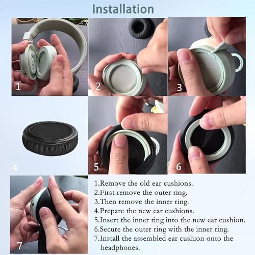 PLATTAN Ear Pads Replacement Compatible with Urbanears PLATTAN ADV Wireless Headphones (Protein Leather and Memory Foam Ear Cushions) miniatura 4