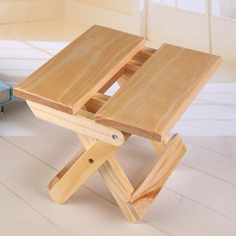 Wooden Folding Stool Portable Foldable Footrest Small Mini Table Compact Lightweight Collapsible Wooden Seat for Indoor Outdoor Camping Travel Space Saving Multipurpose Step Stool Furniture-image-25