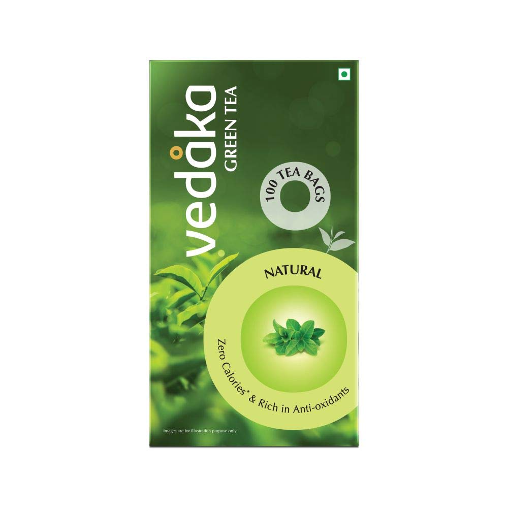 Amazon Brand ? Vedaka Green Tea, Natural, 100 Bags
