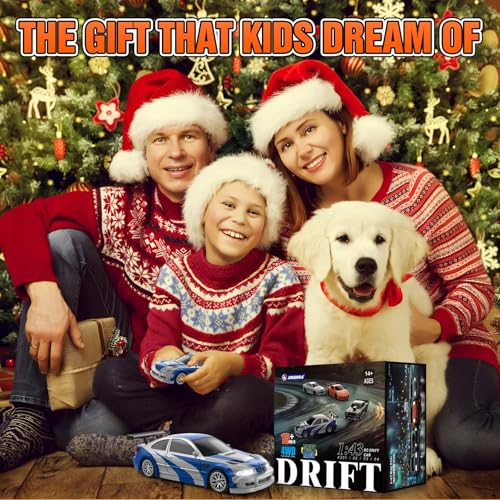 Image of RC Drift Car,1 /43 Mini with Gyroscope,2.4GHz Full Proportional Remote Control Car,4WD High Speed Race Car with Lights,Racing Tires,RC Model Cars Gift for Adults,Kids,Boys,Girls,Multicolor