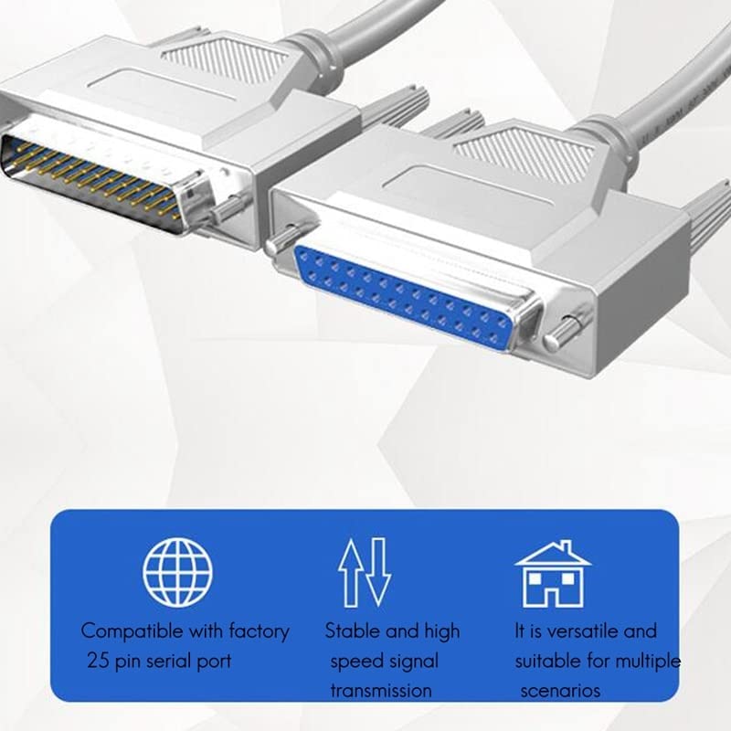 Printer Accesstories 25Pin DB25 Parallel Male to Female LPT Printer DB25 M F Cable 1.5M Computer Cable Printer Extending Cable 25 Pin LPT| | - - (Color: White)