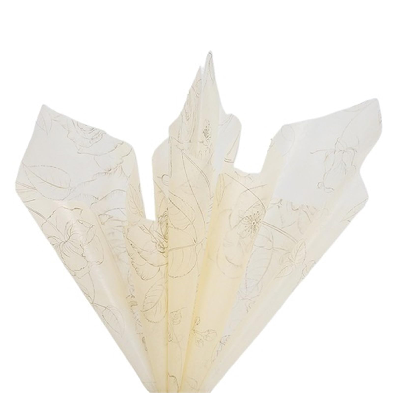 Kwiaciarnia Bukiet kwiatów Papier do pakowania, 20 szt. papieru do pakowania w róże w kolorze wielokolorowym, 60x60 cm(Yellow)