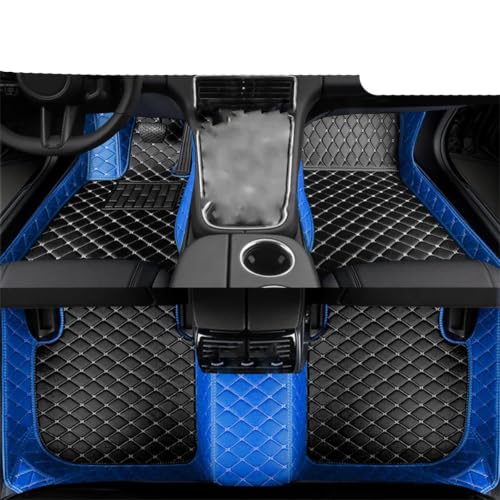 Tapis de sol de voiture pour BMW Série 7 E65 Berline 5 places bleu noir de 2001 à 2008