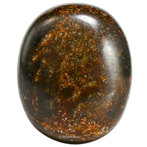 Image of Crystal Heaven Certified Garnet Crystal Palm Pebbles Stones For Anxiety Stress Relief Massage - Aaa Grade Original Healing Gemstone Agate Palm Stone For Yoga Meditation Spiritual Reiki Feng Shui