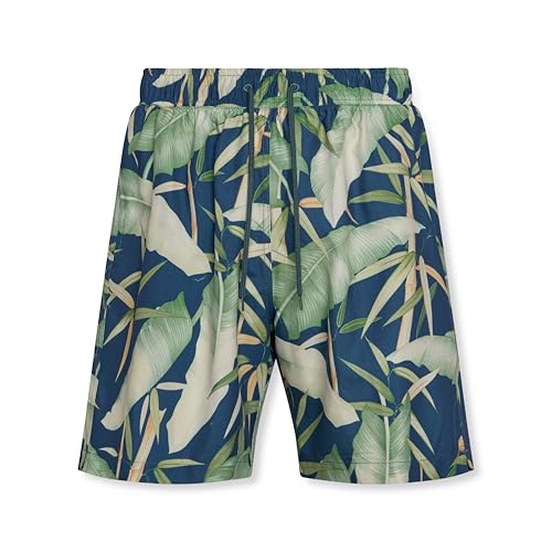 Bamboo Cay Men’s Hawaiian Tropical Printed Banana Leaves Swim Short
