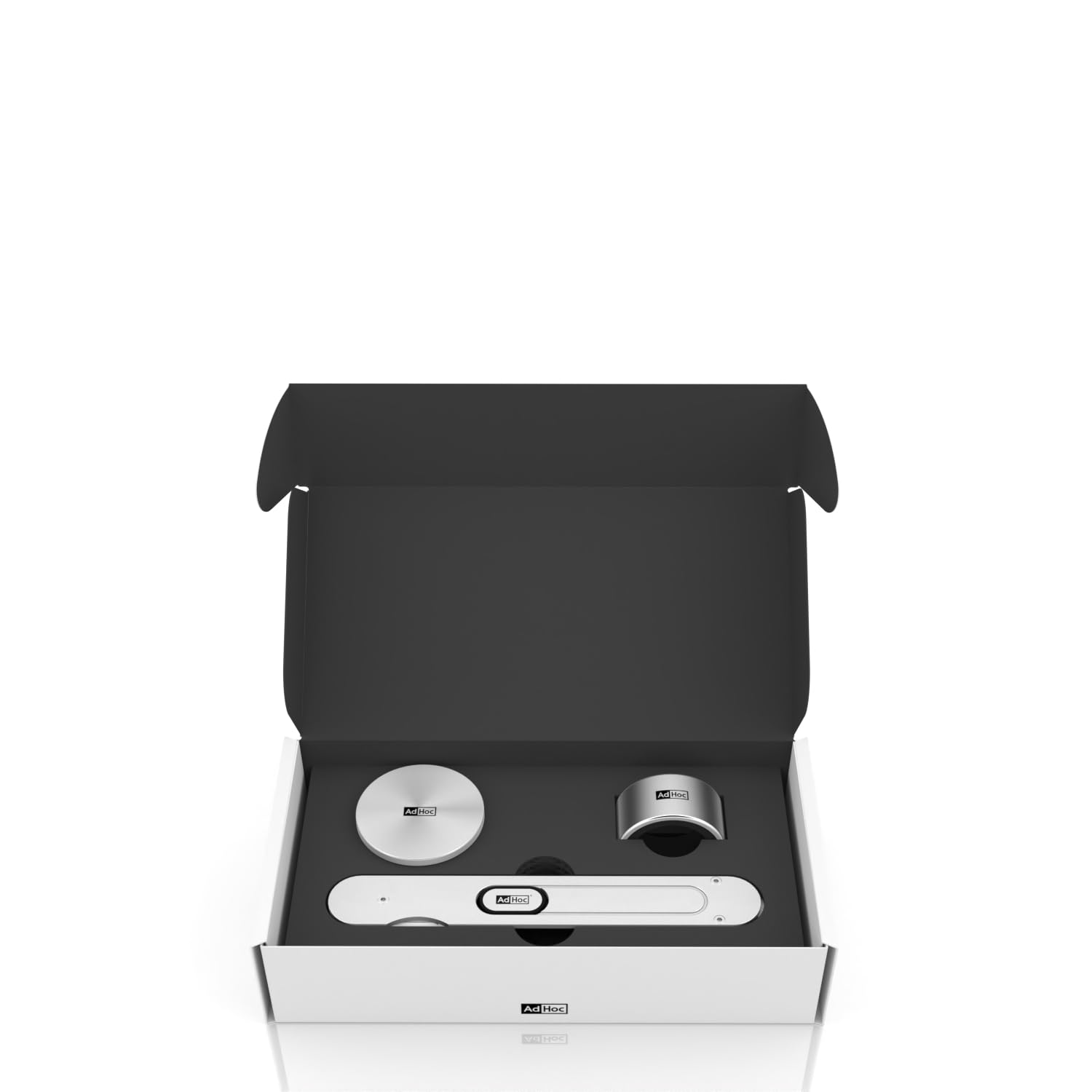 Adhoc Silver Wine Connoisseur 3-Piece Set, Includes 1X Corkscrew, 1X Bottle Stopper, 1X Drip Catcher, Ideal For Wine And Champagne Bottles, Wine Acceessories Gift Set