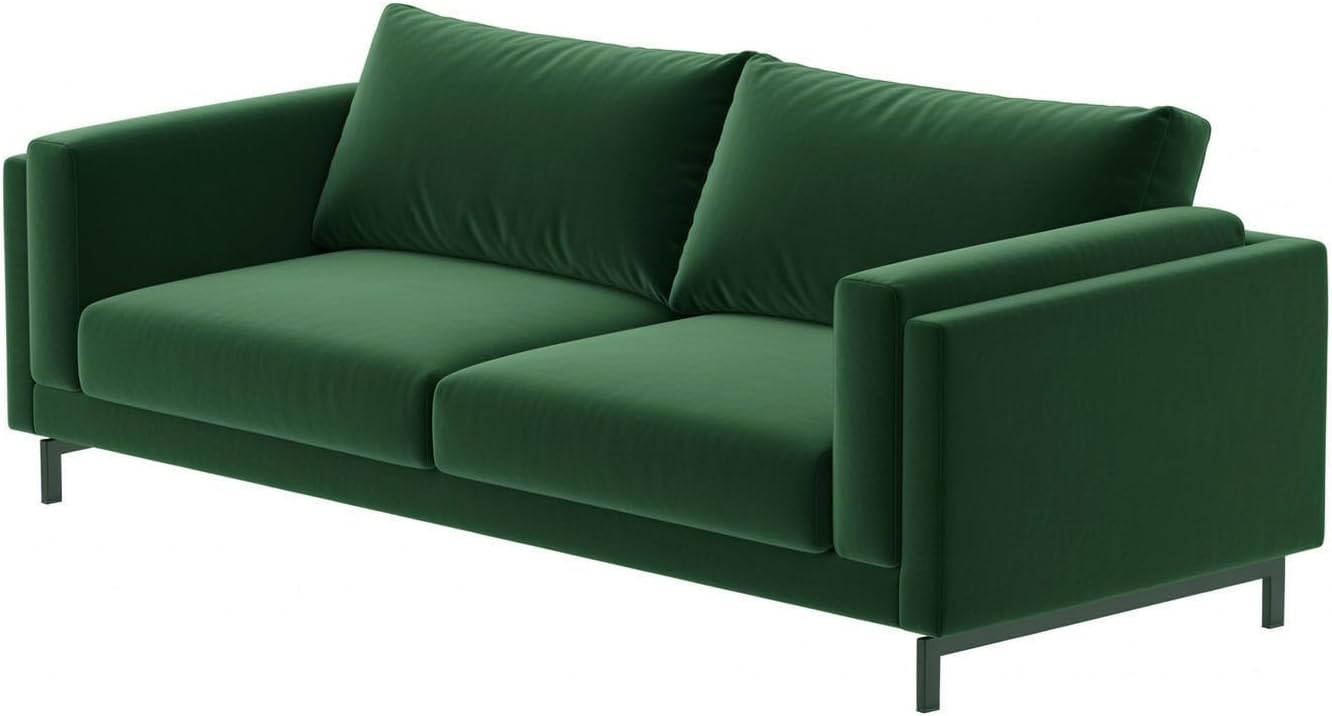 Slipcover Only. Heavy Duty Cotton Sofa Covers Compatible with IKEA Nockeby Sofa 3 Three Seat with Chaise Corner Sectional Slipcover (Right Longer Cotton Blue)