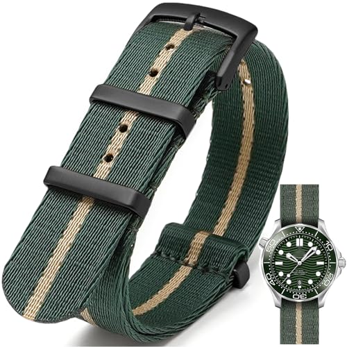 Image of Military Ballistic Nylon Watch Band Heavy Buckle 18mm 20mm 22mm 24mm Thick G10 Premium Nylon Watch Bands Smart Watch Replacement Band Strap for Men Women