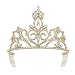 DcZeRong Gold Tiara Crown Prom Crown Gold Pageant Tiaras Gold Rhinestone Tiaras Gold Prom Tiaras