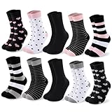 Cirorld 10 Paires Chaussettes Femme Coton Colorées 39-42, Mi-Hautes, Sport Confortables, ...
