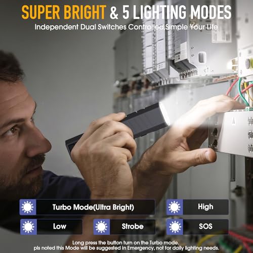 Lampe torche EDC bouton stroboscopique tactique pour sécurité et panne
