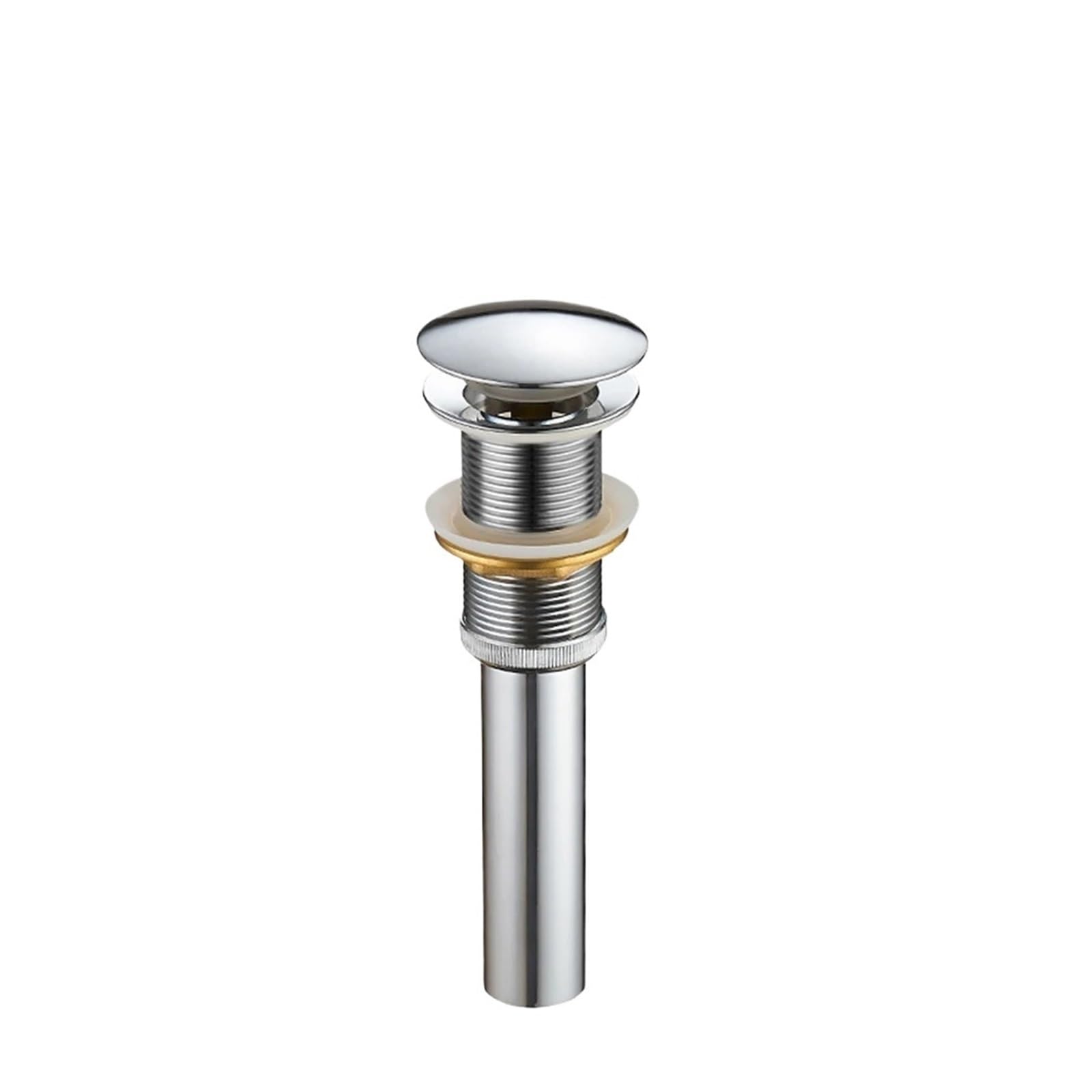 Pop Up Clack, Pop Up Sink Plug Replacement Brass Bathroom Basin Drain Valve Bounce Filter Multicolor(Chrome No Overflow)