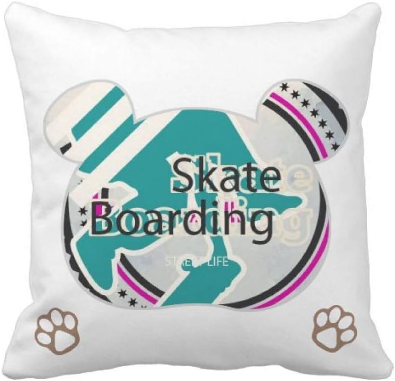 スポーツのスノーボード選手のイラスト 枕カバーを放り投げてスクエアベア 50cm x 50cm