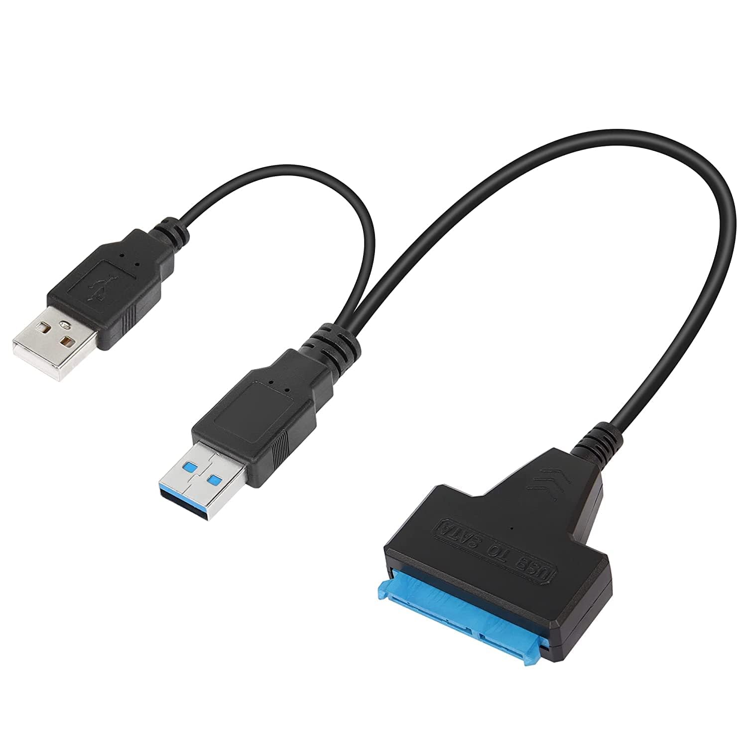 1Goal USB 3.0 to SATA III Hard Drive Adapter Cable,USB SATA Adapter Cable Converter 22 pin (7Pin+15Pin) for 2.5/3.5 inch HHD SSD Hard Disk Laptop and DVD,Dual USB 3.0 to SATA with USB 2.0 Power Cable (B0CFHD9TSJ) Amazon Price History, Amazon Price Tracker