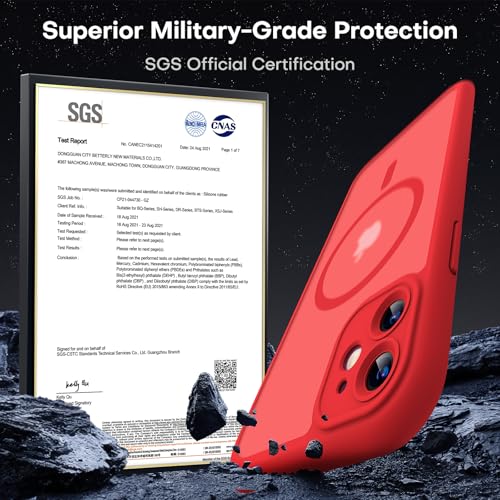 Image of TOCOL for iPhone 11 Case, Compatible with Magsafe, Full Camera Protection, Built-in Magnets, Drop Protection, Translucent Matte Phone Case for iPhone 11 6.1 inch (Red)