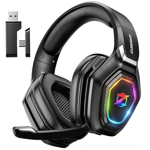 Ozeino Cascos Gaming Inalámbricos para PC/Ps5/Ps4, Auriculares Gaming Inalámbricos de 2,4GHz Wireless+Bluetooth, Baja Latencia Calidad de Sonido sin Pérdidas, Duración 30Hr+ | Ya disponible en tu tienda friki favorita! En mundofriki.es!