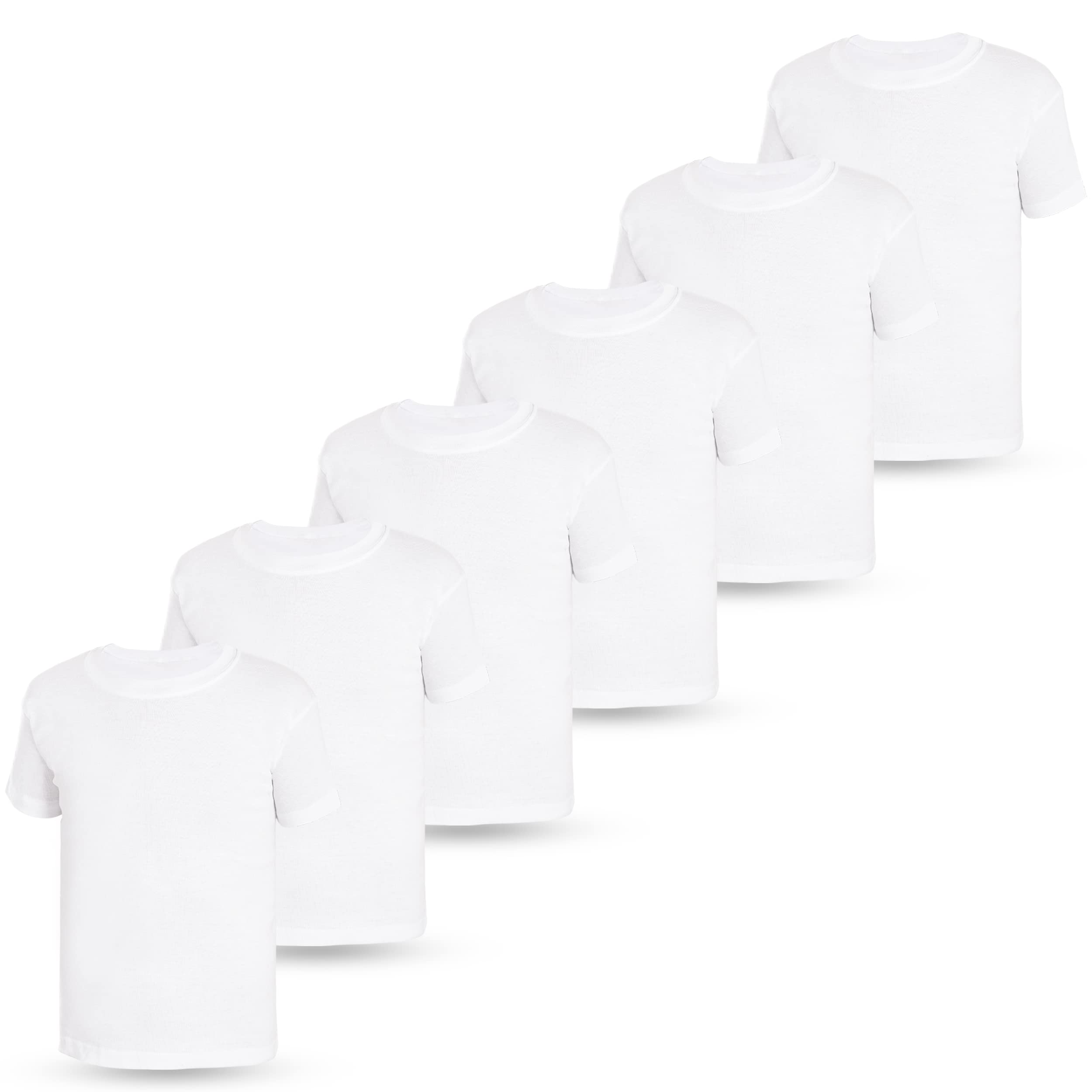 LOREZA ® 3/6 Pack Enfants sous-vêtements Unisexe Manches Courtes Chemise garçons Filles sous-vêtements Filles 100% Coton